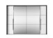 Dreh-/Schwebetürenschrank >Denver< (2-teilig) in Weiß / Graphit - 320,6x229,9x63 (BxHxT)