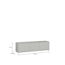 Lowboard >ALICE SPRINGS< in Secret grey - 154,2x41,5x34,9cm (BxHxT)
