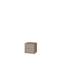 Nachtkommode >ALICE SPRINGS< in Taupe - 49,8x47,9x41,5cm (BxHxT)