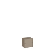 Nachtkommode >ALICE SPRINGS< in Taupe - 49,8x47,9x41,5cm (BxHxT)