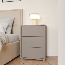 Nachtkommode >ALICE SPRINGS< in Taupe - 49,8x68,7x41,5cm (BxHxT)