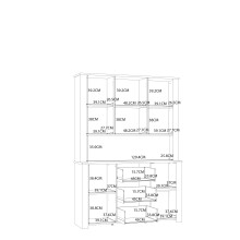 Buffet >BOHOL< in Eiche Dekor / Sibiu - 146,1x205,4x42cm (BxHxT)