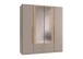 Drehtürenschrank >MARBURG< in SAHARAGRAU + ARTISAN - 180x199x58cm (BxHxT)