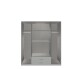 Drehtürenschrank >MARBURG< in WEISS MIT SCHWARZEEN GRIFFEN - 180x199x58 (BxHxT)