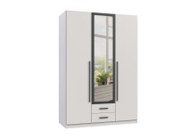 Drehtürenschrank >MARBURG< in WEISS MIT...