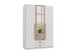 Drehtürenschrank >MARBURG< in WEISS + ARTISAN - 135x199x58cm (BxHxT)