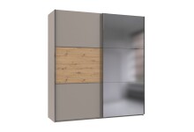 Schwebetürenschrank >indiana A< SAHARAGRAU /...