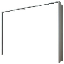 Dreh-/Schwebetürenschrank >Ketty< inkl. Passepartout, weiss / Spiegel - 276x230x70 (BxHxT)