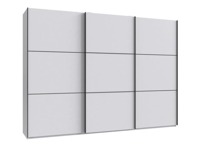 Schwebetürenschrank >indiana A< in WEISS - 300x216x65cm (BxHxT)