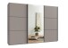 Schwebetürenschrank >indiana A< in SAHARAGRAU + SPIEGEL - 300x216x65cm (BxHxT)