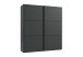 Schwebetürenschrank >indiana A< in GRAPHIT - 200x216x65cm (BxHxT)