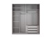 Schwebetürenschrank >indiana A< in GRAPHIT - 200x216x65cm (BxHxT)