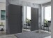 Schwebetürenschrank >indiana A< in GRAPHIT / SPIEGEL - 300x216x65cm (BxHxT)