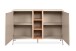 Sideboard >Sinop< in Sand / Artisan Eiche Dekor - 135x90x37,5 (BxHxT)