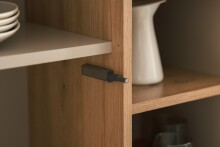Highboard >Sinop< in Sand / Artisan Eiche Dekor - 90x140x37,5 (BxHxT)