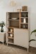 Highboard >Sinop< in Sand / Artisan Eiche Dekor - 90x140x37,5 (BxHxT)