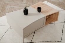 Couchtisch >Sinop< in Sand / Artisan Eiche Dekor - 94x40x60 (BxHxT)