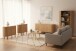 Schubkastenkommode >Fabia< in Travertin / Eiche Dekor - 80x72x40 (BxHxT)