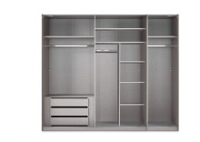 Schwebetürenschrank >indiana A< in GRAPHIT - 250x216x65cm (BxHxT)