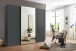 Schwebetürenschrank >indiana A< in GRAPHIT - 250x216x65cm (BxHxT)