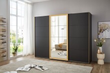 Schwebetürenschrank >KATAR< in GRAPHIT +...