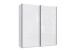 Schwebetürenschrank >indiana C< in WEISS + GLAS WEISS - 200x216x65cm (BxHxT)