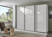 Schwebetürenschrank >indiana C< in WEISS +...