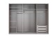 Schwebetürenschrank >indiana C< in WEISS + GLAS WEISS - 300x216x65cm (BxHxT)