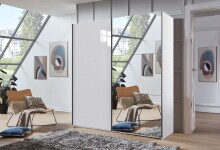 Schwebetürenschrank >indiana C< in WEISS +...