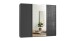 Schwebetürenschrank >indiana C< in GRAPHIT + GLASS GREY / SPIEGEL - 250x216x65cm (BxHxT)