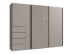 Schwebetürenschrank >BALI< in SAHARAGRAU + GLAS SAHARAGRAU - 270x208x64 (BxHxT)