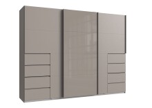 Schwebetürenschrank >BALI< in SAHARAGRAU +...