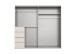 Schwebetürenschrank >BALI< in KASCHMIR + SPIEGEL - 225x208x64cm (BxHxT)