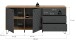 Sideboard >Prisma< in Artisan Oak / Anthrazit matt - 170x76x40cm (BxHxT)