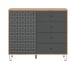 Highboard >Prisma< in Artisan Oak / Anthrazit matt - 110x96x40cm (BxHxT)