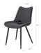 Esszimmerstuhl >Lotta< 2er Set in anthrazit, Webstoff - 53x86x59cm (BxHxT)