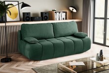 Schlafsofa >Lauder< in smaragdgrün, Cord -...