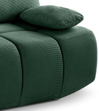 Schlafsofa >Lauder< in smaragdgrün, Cord - 207x93x105cm (BxHxT)