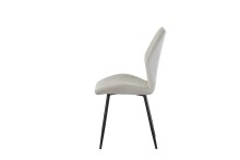 Esszimmerstuhl >Christin< 2er Set in creme, Velouroptik - 52x75x58cm (BxHxT)