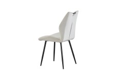 Esszimmerstuhl >Christin< 2er Set in creme, Velouroptik - 52x75x58cm (BxHxT)