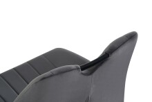 Esszimmerstuhl >Christin< 2er Set in anthrazit, Velouroptik - 52x75x58cm (BxHxT)
