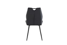 Esszimmerstuhl >Christin< 2er Set in anthrazit, Velouroptik - 52x75x58cm (BxHxT)