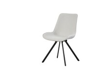 Drehstuhl >Emilia< 2er Set in creme, Webstoff - 52x85x61cm (BxHxT)