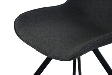 Drehstuhl >Emilia< 2er Set in anthrazit, Webstoff - 52x85x61cm (BxHxT)