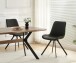 Drehstuhl >Emilia< 2er Set in anthrazit, Webstoff - 52x85x61cm (BxHxT)