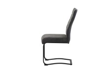 Freischwinger >Leni< 2er Set in anthrazit, Strukturstoff - 43x98x59cm (BxHxT)