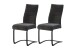 Freischwinger >Leni< 2er Set in anthrazit, Strukturstoff - 43x98x59cm (BxHxT)