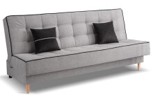 Schlafsofa >Bono< in hellgrau, Strukturstoff - 199x91x91cm (BxHxT)