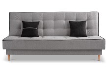 Schlafsofa >Bono< in hellgrau, Strukturstoff - 199x91x91cm (BxHxT)