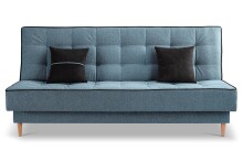 Schlafsofa >Bono< in blau, Strukturstoff - 199x91x91cm (BxHxT)